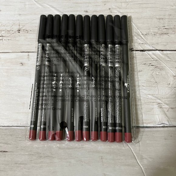 New 12PC Italia Deluxe Ultra Fine Lip Liner Set of 12 MAUVE 1054 - Picture 1 of 2